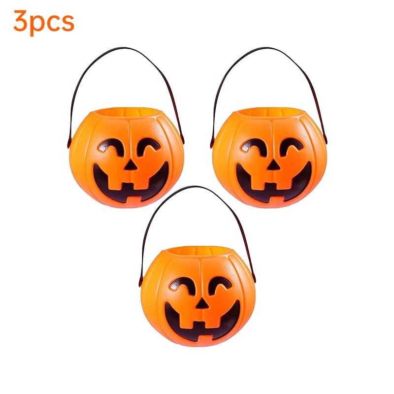 🎃 Halloween Pumpkin Treat Bucket – Jack O’ Lantern Candy Pail for Kids & Party Decor