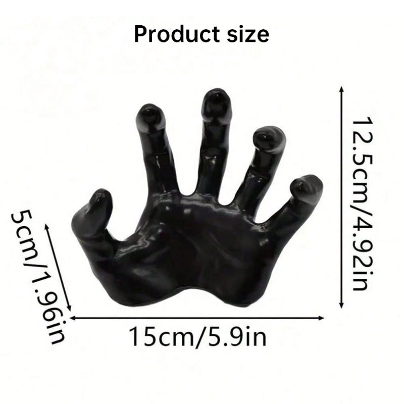 🖤 Spooky Wall Hand Decor Kit – Creepy Halloween Resin Hands with Bats & Candles