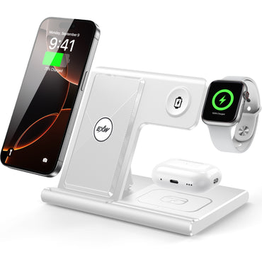Revolutionary 3-in-1 Wireless Charging Station: Fast 15W Charging for All Your Devices