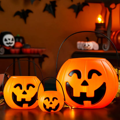 🎃 Halloween Pumpkin Treat Bucket – Jack O’ Lantern Candy Pail for Kids & Party Decor