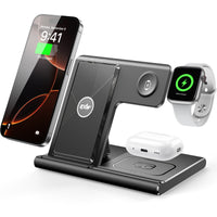 Revolutionary 3-in-1 Wireless Charging Station: Fast 15W Charging for All Your Devices