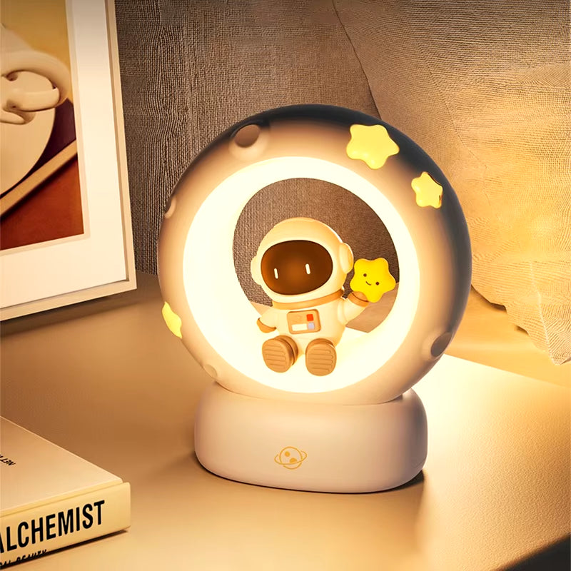 Cuddle Up with the LED Panda Astronaut Night Light - A Magical Bedside Companion for Children