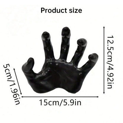 🖤 Spooky Wall Hand Decor Kit – Creepy Halloween Resin Hands with Bats & Candles