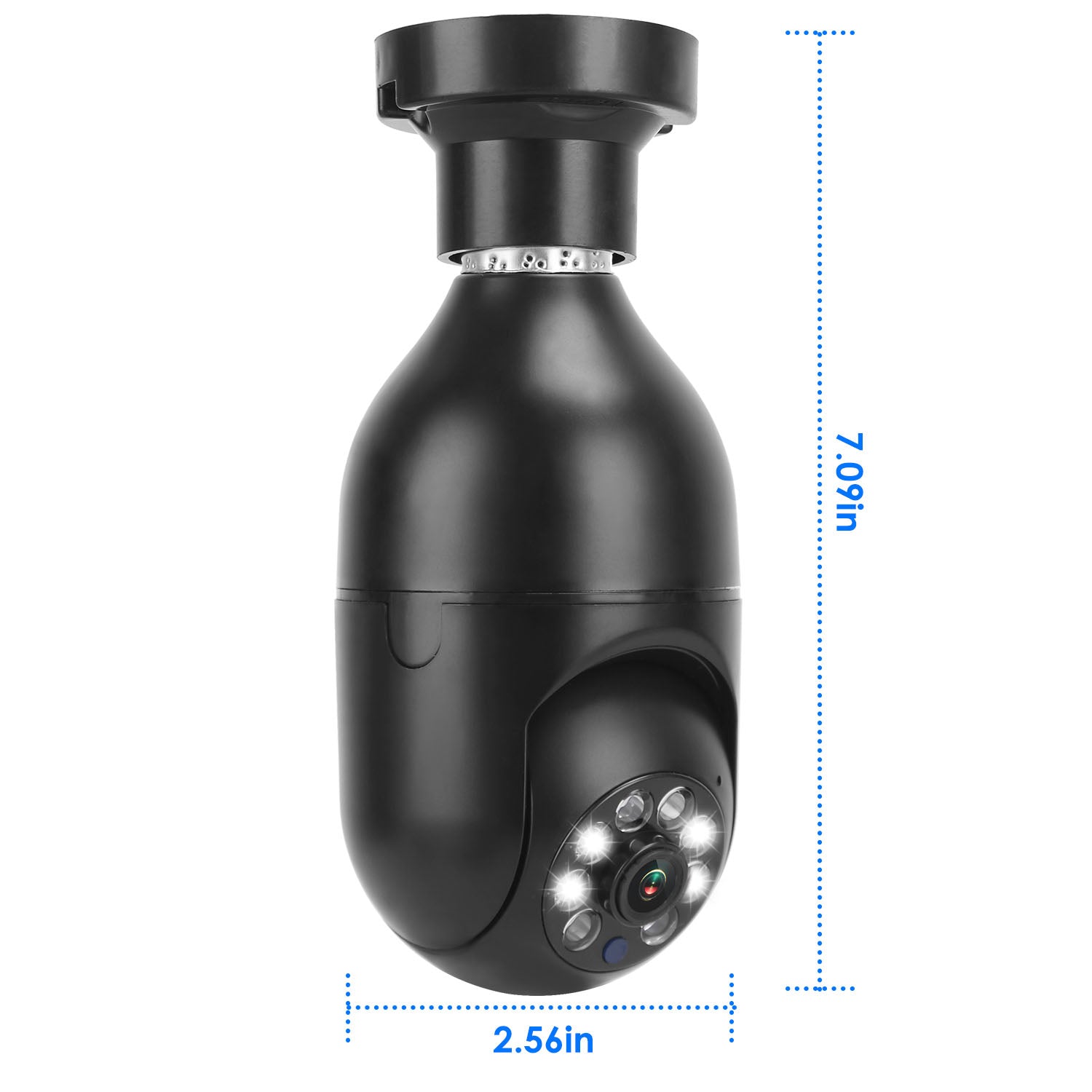 1Pc E27 WiFi Bulb Camera - 1080P FHD Security Surveillance with Pan Tilt, Two-Way Audio, Night Vision, and Motion Detection Control