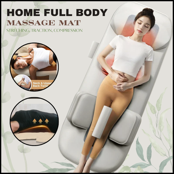 Full Home Body Massage Mat Mattress Electric Airbag Traction Lumbar Heated Kneading Neck Massager Vibration with Remote Controller