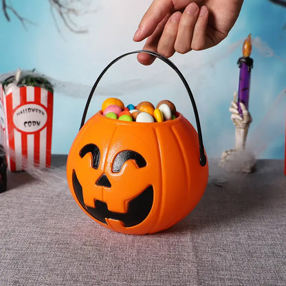 🎃 Halloween Pumpkin Treat Bucket – Jack O’ Lantern Candy Pail for Kids & Party Decor