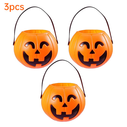 🎃 Halloween Pumpkin Treat Bucket – Jack O’ Lantern Candy Pail for Kids & Party Decor