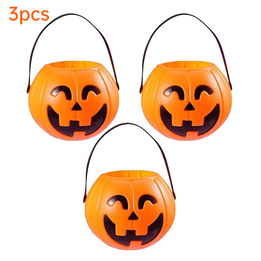 🎃 Halloween Pumpkin Treat Bucket – Jack O’ Lantern Candy Pail for Kids & Party Decor