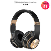 Foldable Hi-Fi Bluetooth Sport Headphones with Dynamic Bass and Built-in Microphone