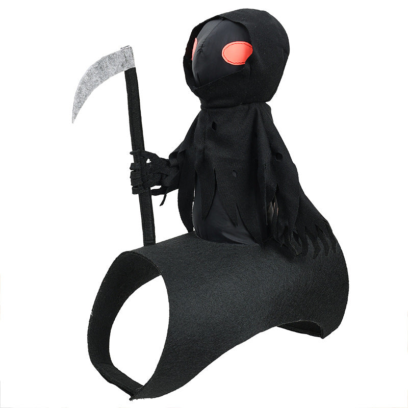 🐾 Black Pet Costume – Adjustable Halloween & Party Outfit for Dogs & Cats