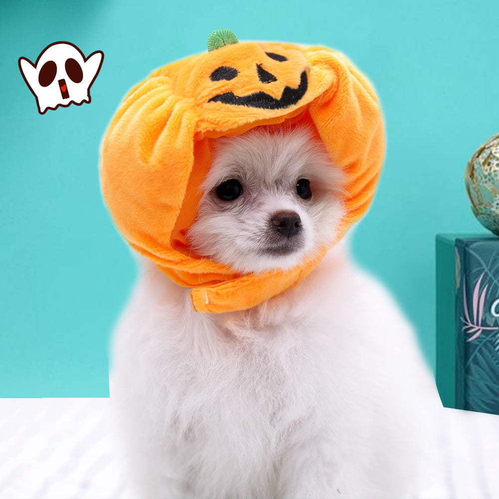 🎃 Halloween Pumpkin Pet Hat – Adjustable Costume for Cats & Dogs