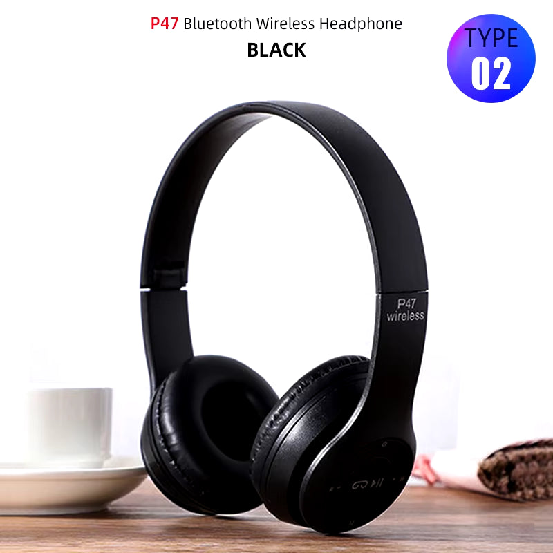 Foldable Hi-Fi Bluetooth Sport Headphones with Dynamic Bass and Built-in Microphone