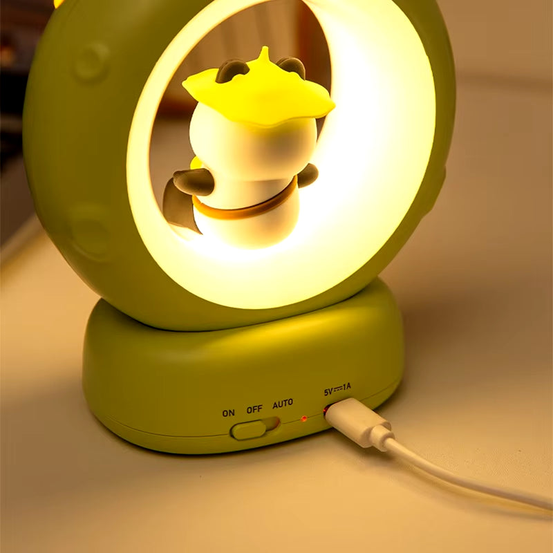 Cuddle Up with the LED Panda Astronaut Night Light - A Magical Bedside Companion for Children