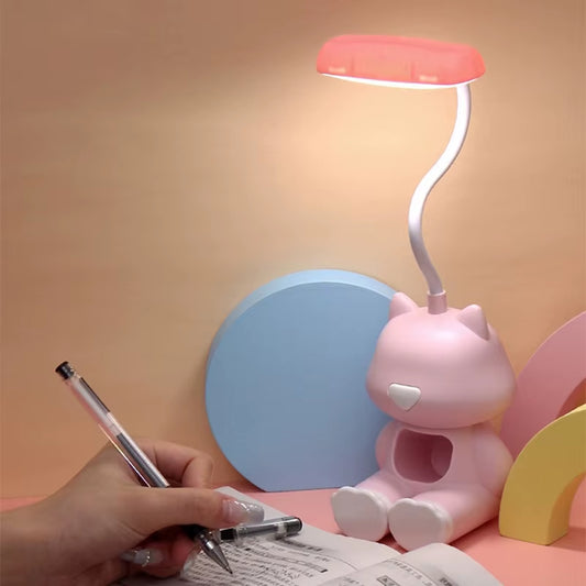 Illuminate Your Space with the Adorable Creative Cute Cat Flexible LED Desk Lamp - Perfect for Kids and Students!
