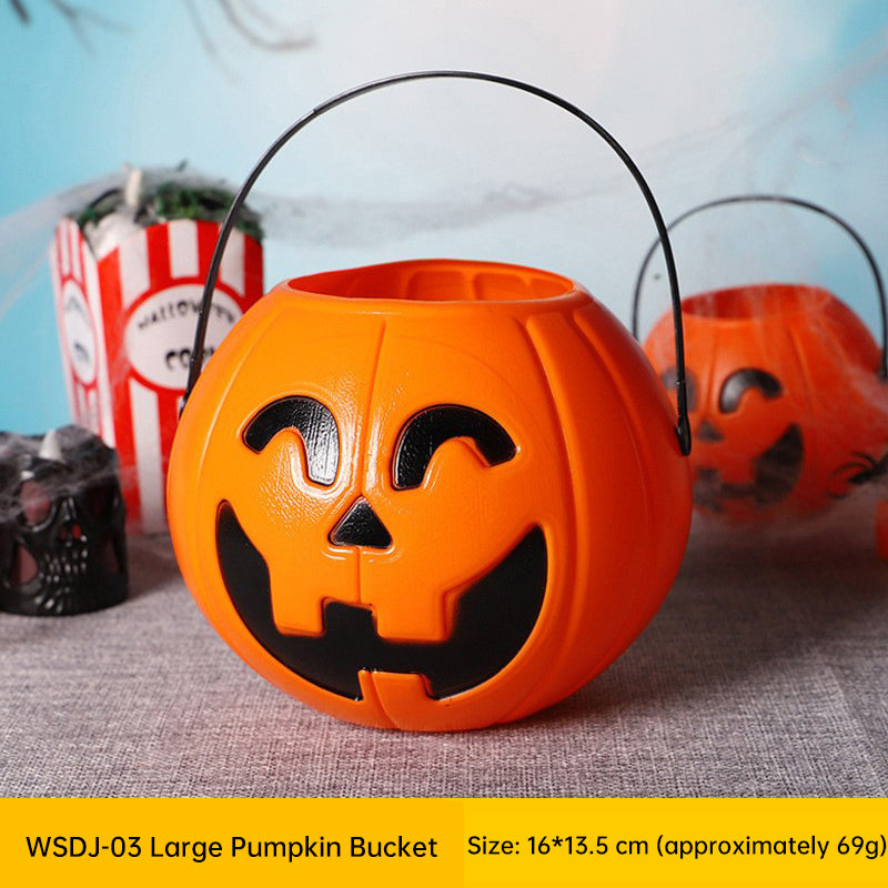 🎃 Halloween Pumpkin Treat Bucket – Jack O’ Lantern Candy Pail for Kids & Party Decor