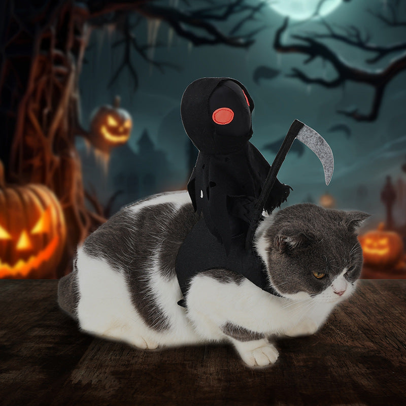 🐾 Black Pet Costume – Adjustable Halloween & Party Outfit for Dogs & Cats