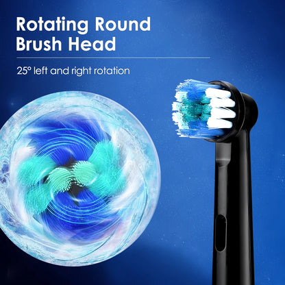 Revolutionize Your Oral Care Routine with the Waterproof Electric Rotating Toothbrush - 5 Modes and 8 Soft Brush Heads for Ultimate Cleaning