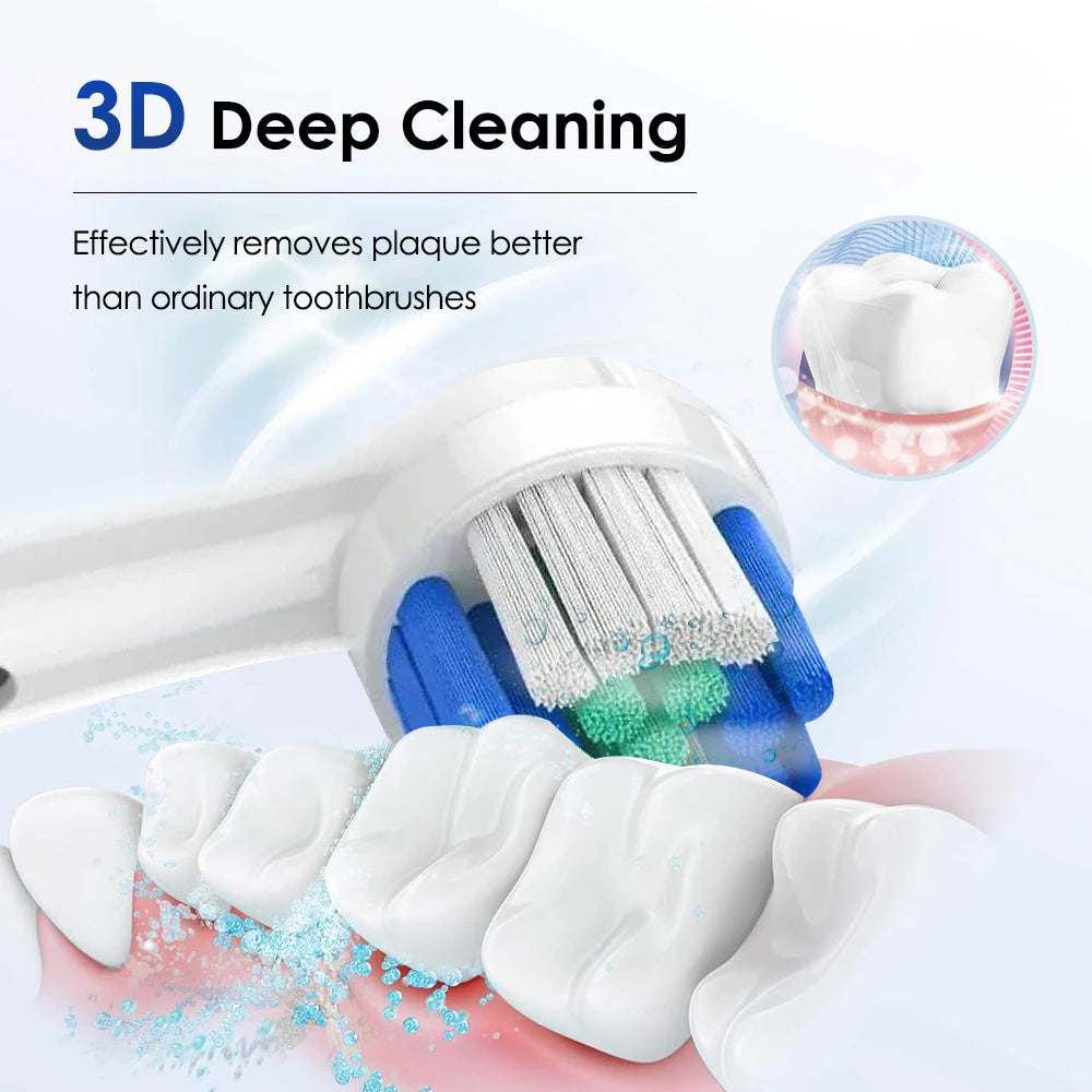 Revolutionize Your Oral Care Routine with the Waterproof Electric Rotating Toothbrush - 5 Modes and 8 Soft Brush Heads for Ultimate Cleaning