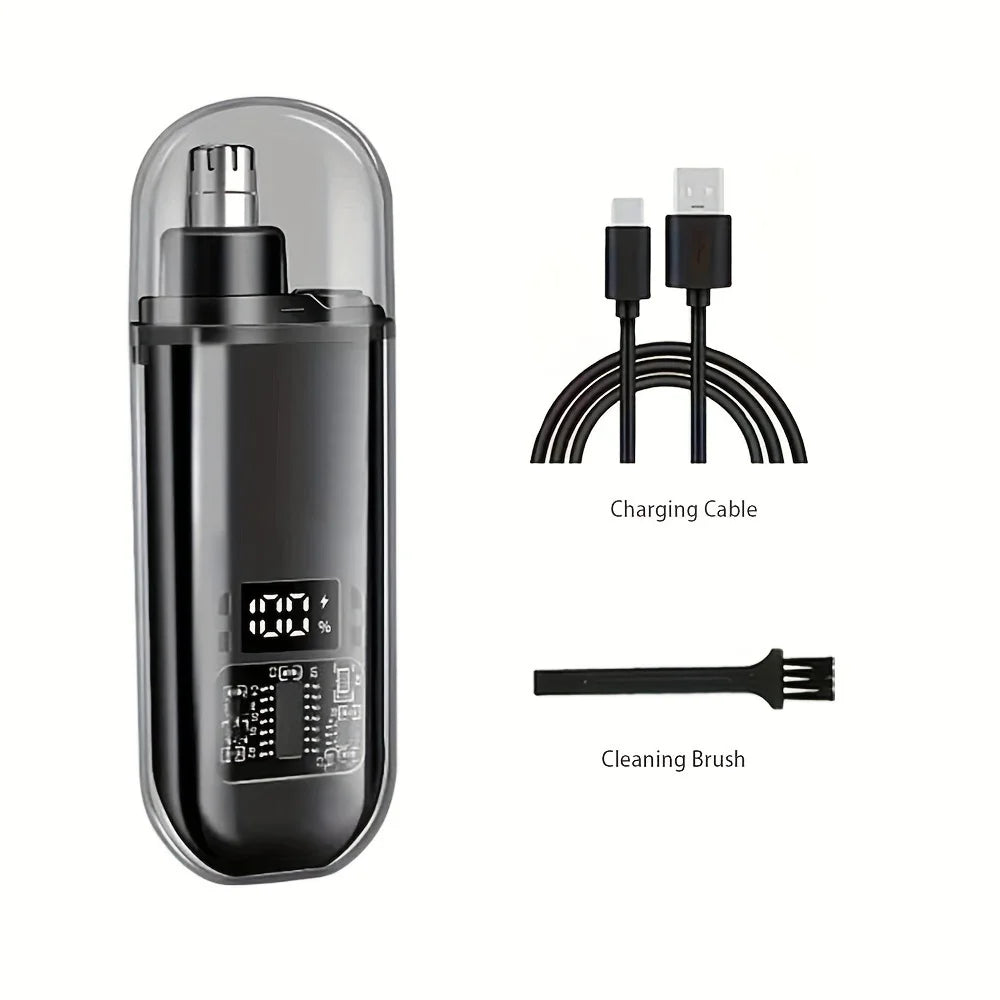 Elevate Your Grooming Routine with the Portable Electric Nose and Ear Hair Trimmer - Compact, Quick-Charging Design!