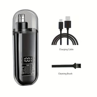 Elevate Your Grooming Routine with the Portable Electric Nose and Ear Hair Trimmer - Compact, Quick-Charging Design!