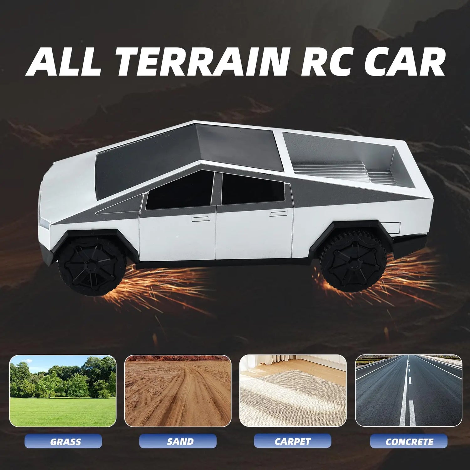 Experience Thrilling Adventures with the 1:24 Pickup Remote Control Car - 4WD Off-Road RC Truck Toy with LED Lights - Perfect Birthday Gift for Boys and Kids!