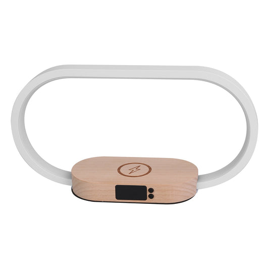 Stylish Touch Control Bedside Lamp with Wireless Charging and Digital Clock - Perfect for Your Nightstand!