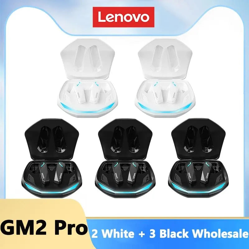 Lenovo GM2 Pro Wireless Bluetooth 5.3 Earphones - Ultimate Sports Headset with Active Noise Cancelling and Low Latency for Gaming