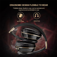 Foldable Hi-Fi Bluetooth Sport Headphones with Dynamic Bass and Built-in Microphone