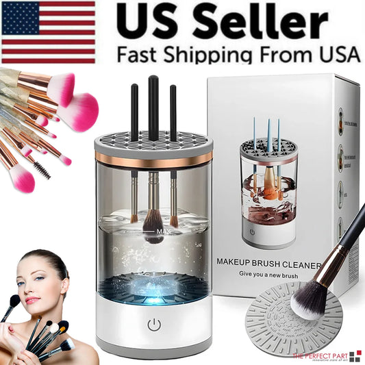 Revolutionize Your Makeup Routine with the Automatic Electric Brush Cleaner - Fast, Efficient & Gentle Drying!