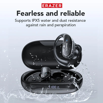 ERAZER XT80 Wireless Bluetooth Earphones - High-Quality Stereo Sound with Noise Reduction and Ergonomic Design for Sports